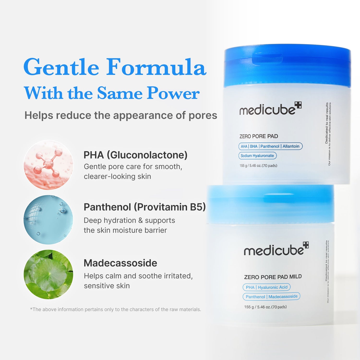 Medicube Zero Pore Madecassoside Pads (Mild)