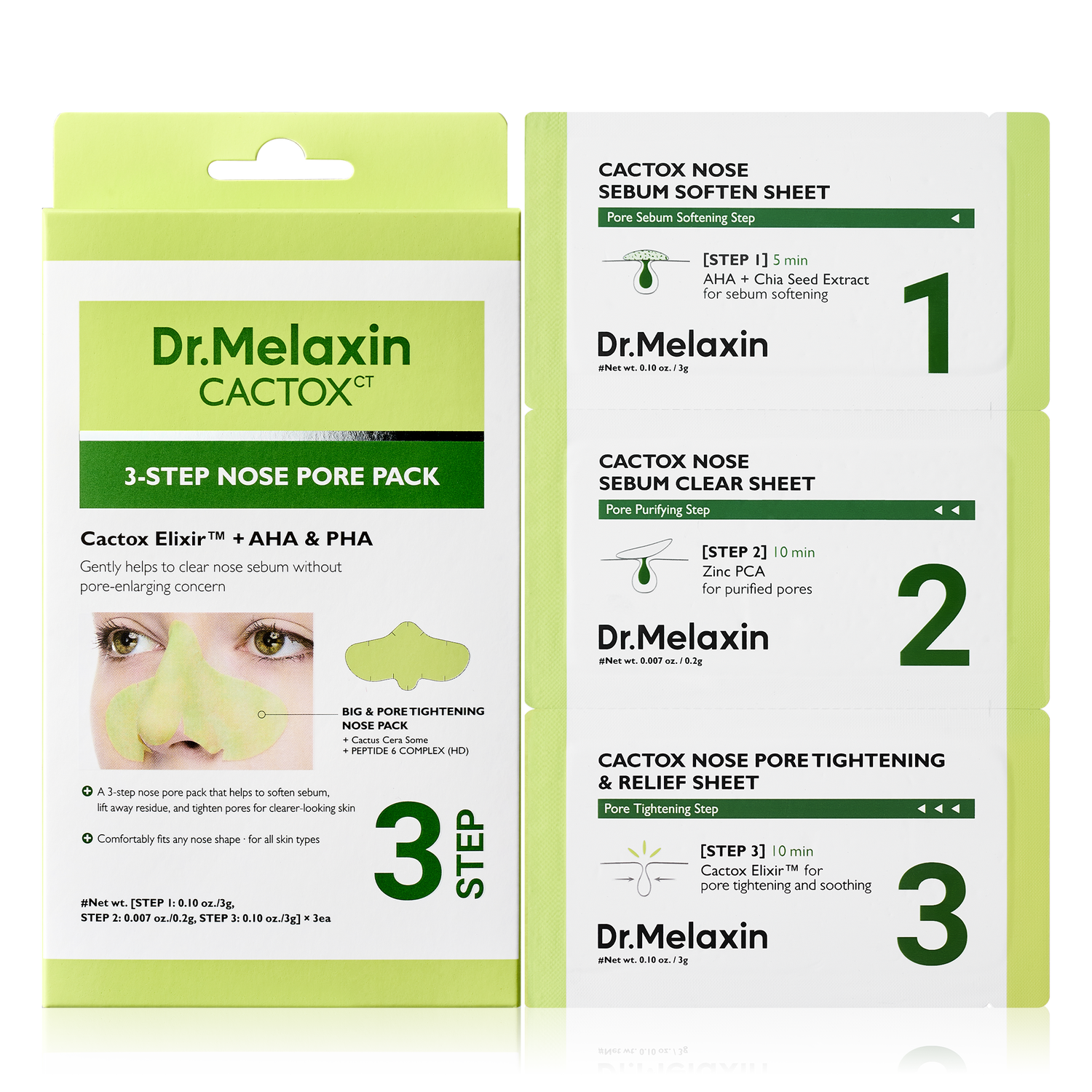 CACTOX 3-Step Nose Mask Pack