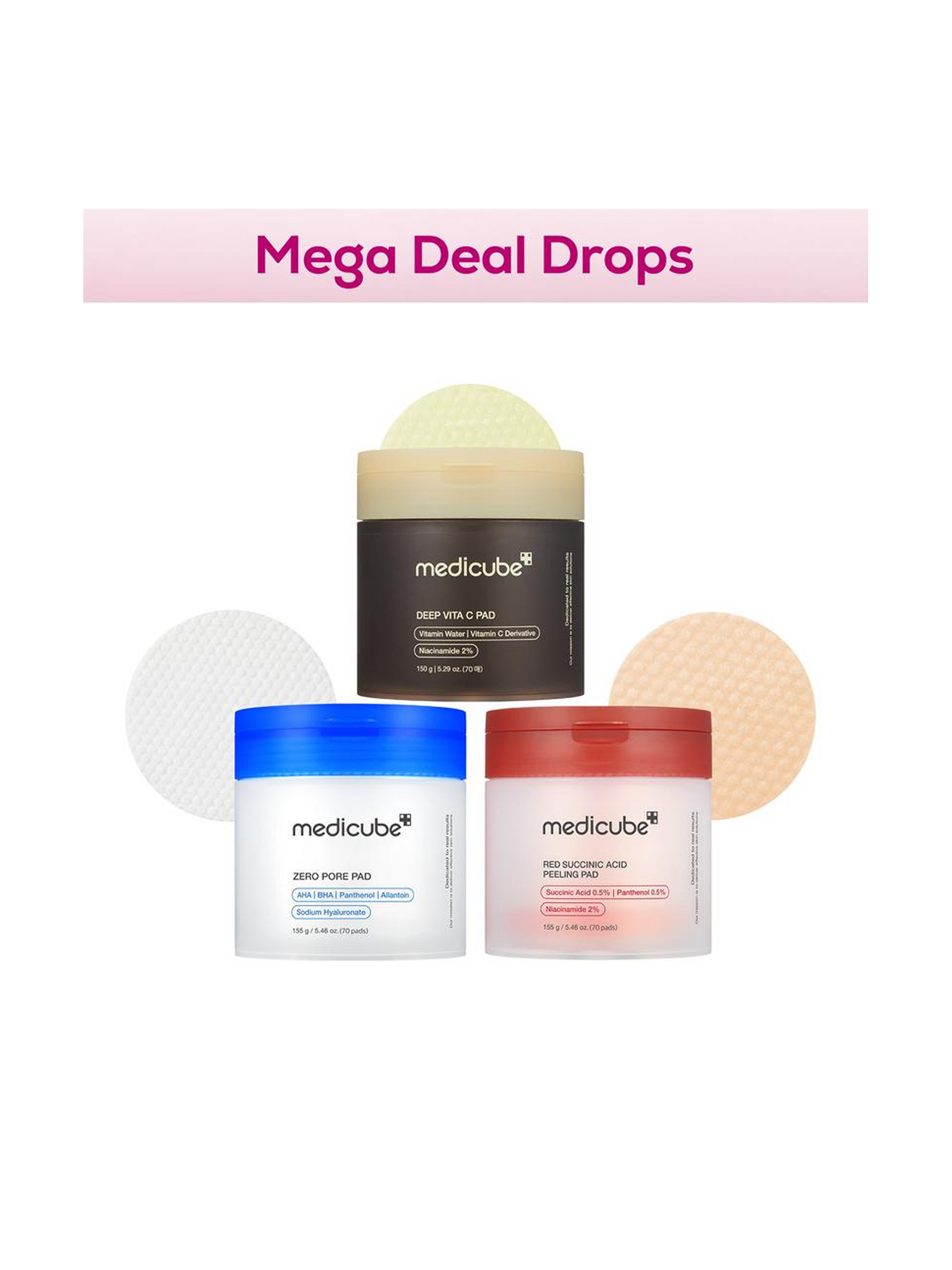 Medicube Toner Pad Trio – Pore Care & Glass Glow